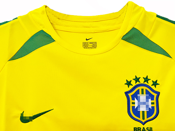 BRAZIL 2002 PRE MATCH HOME FOOTBALL SHIRT SOCCER SOCCER JERSEY NIKE sz L MEN
