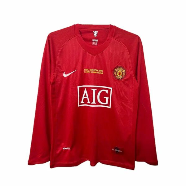 Manchester United Home Jersey 2007/08 Full Sleeves UEFA Champion