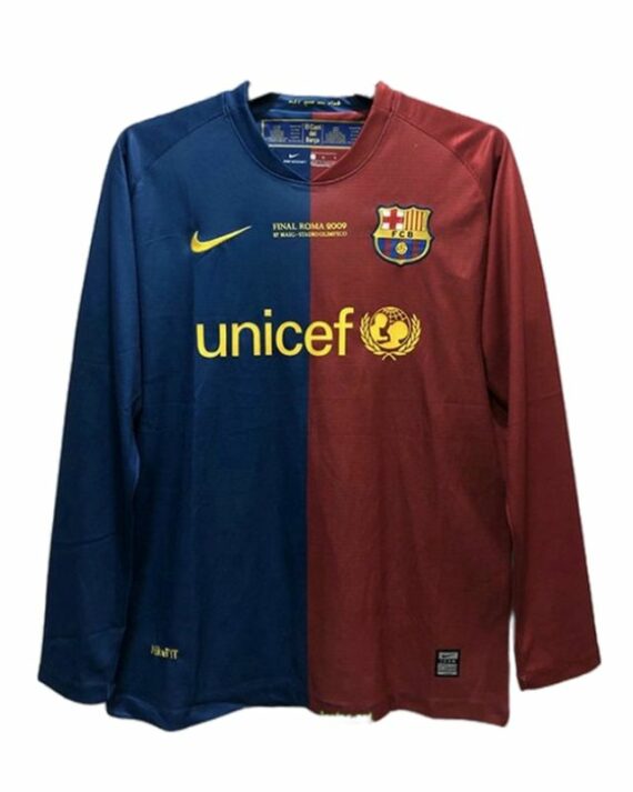 Barcelona Home Jersey 2008/09 Full Sleeves UEFA Champion