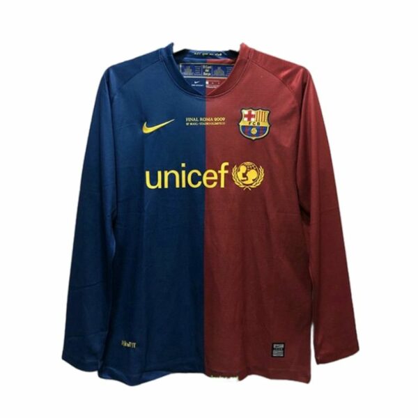 Barcelona Home Jersey 2008/09 Full Sleeves UEFA Champion