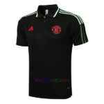 Manchester United Black Polo Kit 2021/22 (with green stripes) shirt