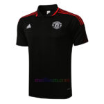Manchester United Black Polo Kit 2021/22 (with red stripes) shirt