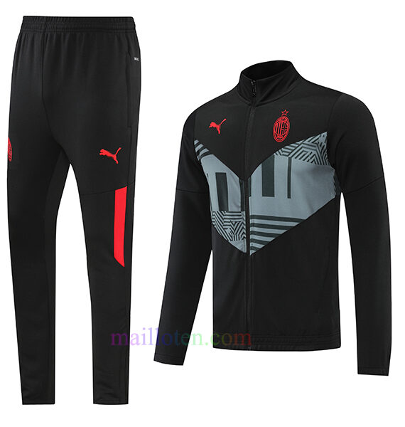 AC Milan Black & Gray Tracksuit 2022/23 Full Zip