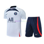 Paris Saint-Germain White Training Kits 2022/23 ( ALL LOGO & pure blue shorts)