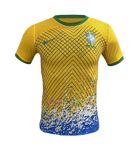 Brazil Yellow Patterned Jersey 2022