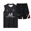 Paris Saint-Germain Black Sleeveless Training Kit 2022/23 (Nike & All LOGO & small Prints)