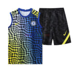 Chelsea Blue Patterned Sleeveless Training Kits 2022/23
