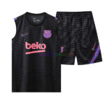 Barcelona Black Sleeveless Training Kit 2022/23 (gray geometric prints)