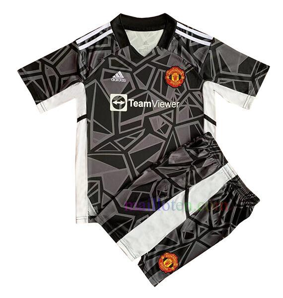 Manchester United Goalkeeper Kit Kids 2022/23 Black | Mailloten.com