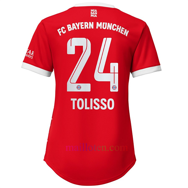 Tolisso #24 Bayern Munich Home Jersey 2022/23 Women