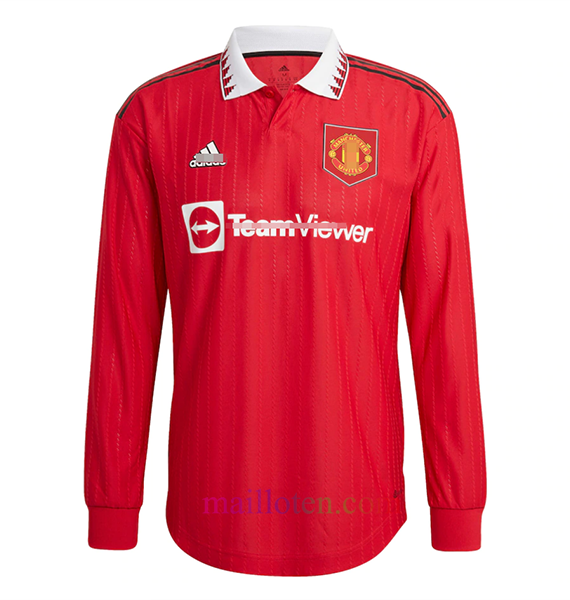 Manchester United Home Jersey 2022/23 Full Sleeves Player Version | Mailloten.com