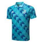 Juventus Blue Geometric Pattern Polo Kit 2022/23 polo shirt