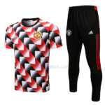 Manchester United Red & Black Geometric Pattern Training Kit 2022/23