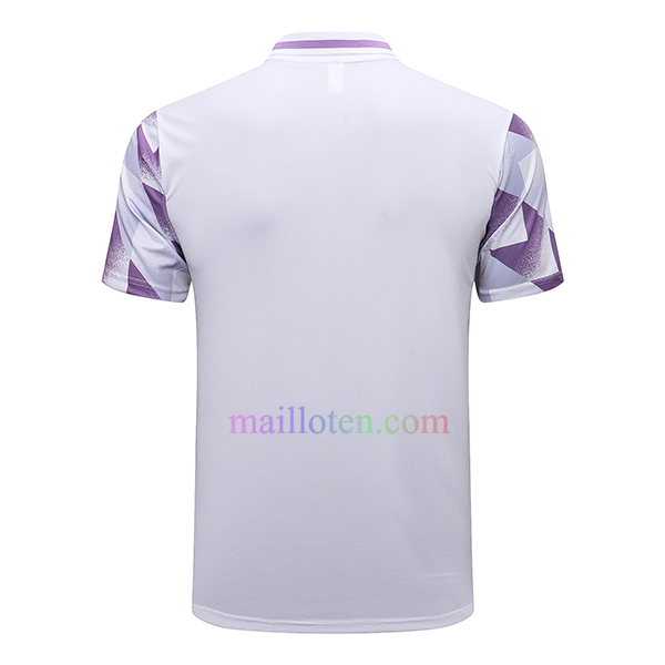 Real Madrid White & Purple Geometric Pattern Polo Kit 2022/23