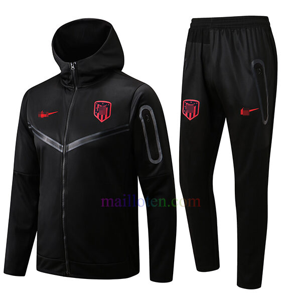 Atletico Madrid Black Hoodie Kit 2022/23 | Mailloten.com