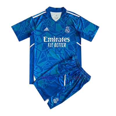 Real Madrid Blue Goalkeeper Kit Kids 2022/23