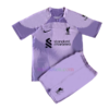 Liverpool Purple Goalkeeper Kit Kids 2022/23