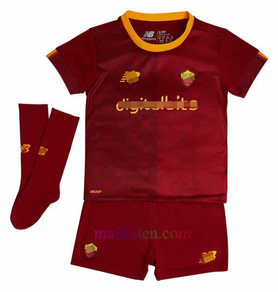 AS Roma Home Kit Kids 2022/23 | Mailloten.com