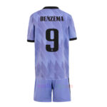 #9 Karim Benzema Real Madrid Away Kit Kids 2022/23 | Mailloten.com 2