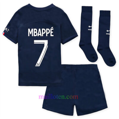 #7 Mbappé Paris Saint-Germain Home Kit Kids 2022/23