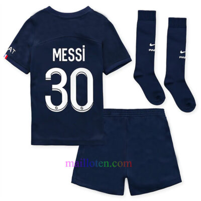 #30 Messi Paris Saint-Germain Home Kit Kids 2022/23