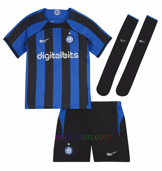 Inter Milan Home Kit Kids 2022/23 | Mailloten.com