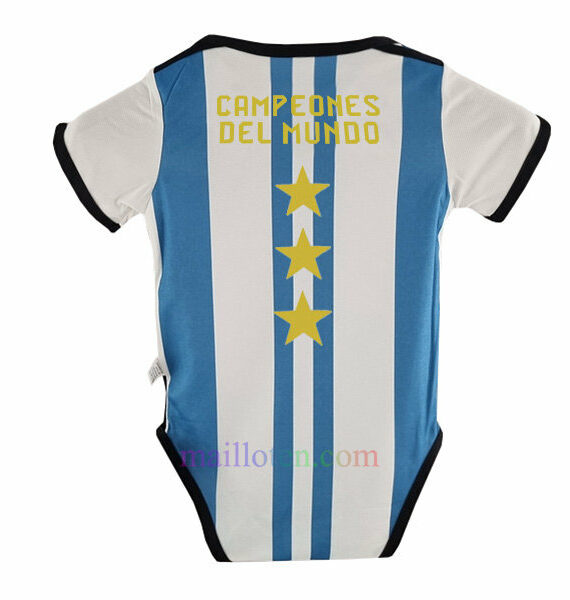 Argentina Home Three Stars Baby Bodysuit 2022/23 | Mailloten.com