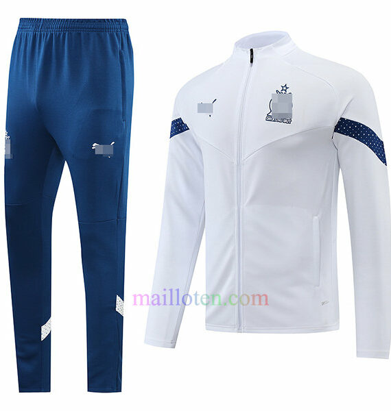 Olympique Marseille White Tracksuit 2022 Full Zip