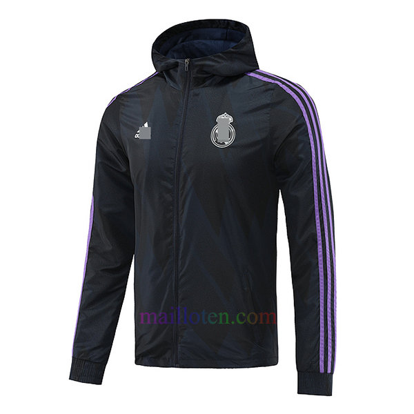 Real Madrid Black Windrunner Kit 2022 | Mailloten.com