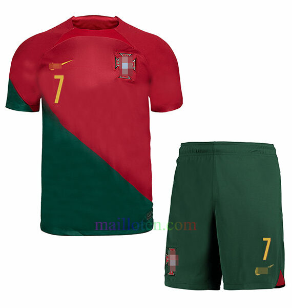 #7 Ronaldo Portugal Home Kit Kids 2022/23 | Mailloten.com 2