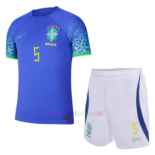 #5 Casemiro Brazil Away Kit Kids 2022 | Mailloten.com 2