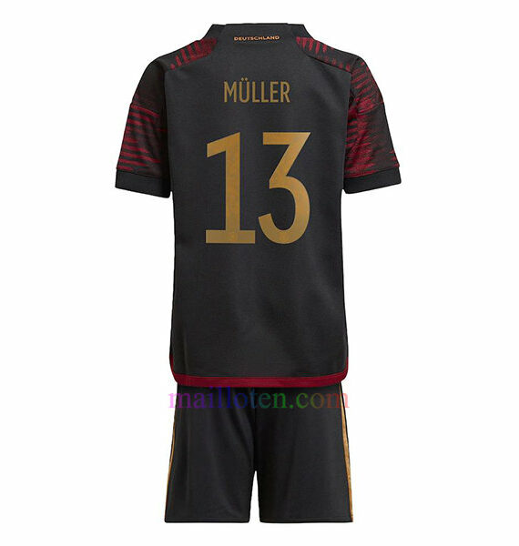 #13 Thomas Muller Germany Away Kit Kids 2022