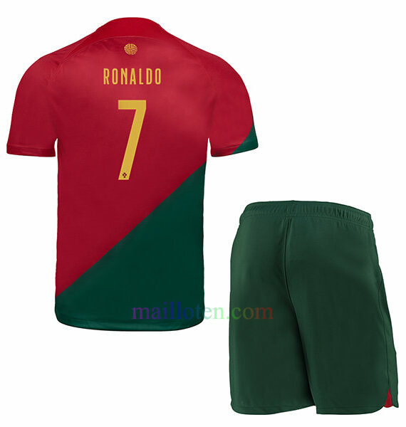 #7 Ronaldo Portugal Home Kit Kids 2022/23 | Mailloten.com