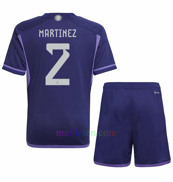 #2 Lisandro Martínez Argentina Away Kit Kids 2022/23 | Mailloten.com