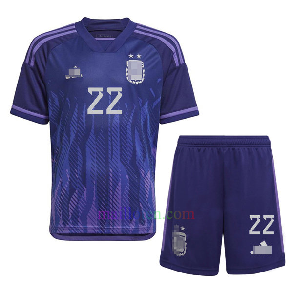 #22 Lautaro Martinez Argentina Away Kit Kids 2022/23 | Mailloten.com 2