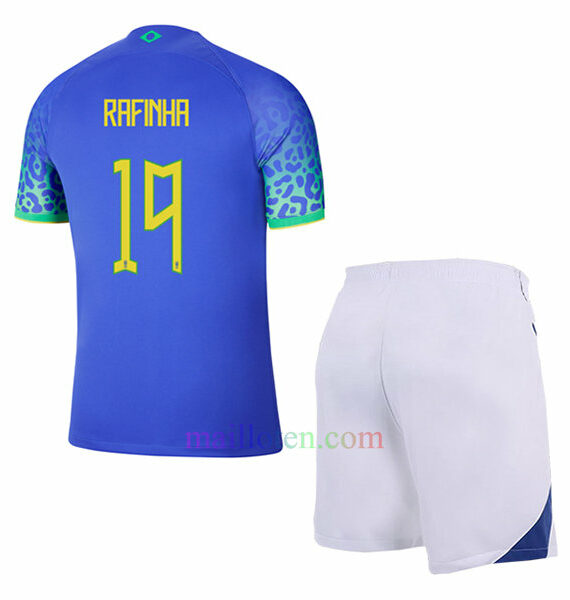 #19 Rafinha Brazil Away Kit Kids 2022 | Mailloten.com