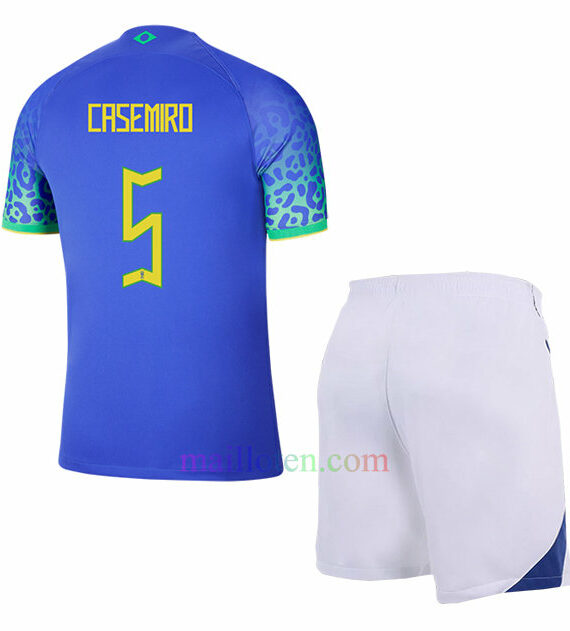 #5 Casemiro Brazil Away Kit Kids 2022