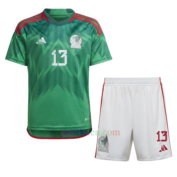 #13 Guillermo Ochoa Mexico Home Kit Kids 2022/23 | Mailloten.com 2