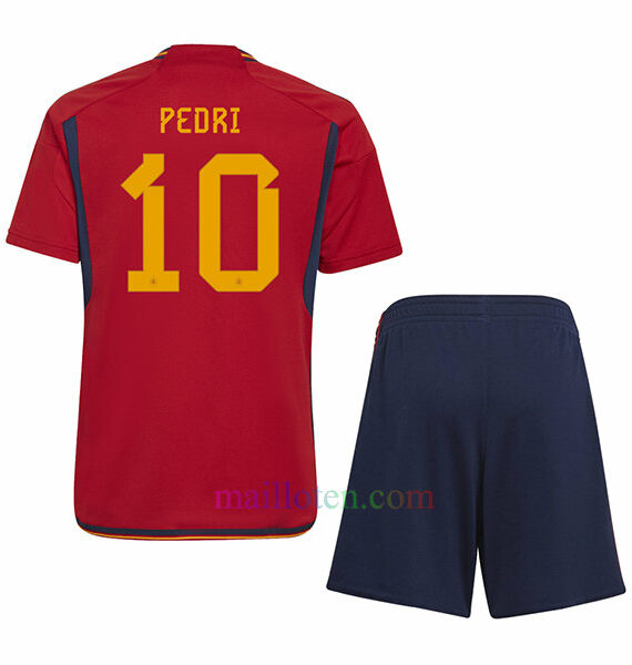#10 Pedri Spain Home Kit Kids 2022