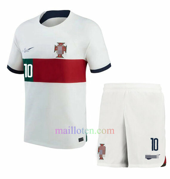 #10 Bernardo Silva Portugal Away Kit Kids 2022/23 | Mailloten.com 2