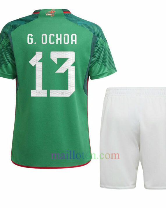 #13 Guillermo Ochoa Mexico Home Kit Kids 2022/23 | Mailloten.com