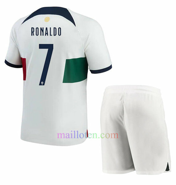 #7 Ronaldo Portugal Away Kit Kids 2022/23 | Mailloten.com