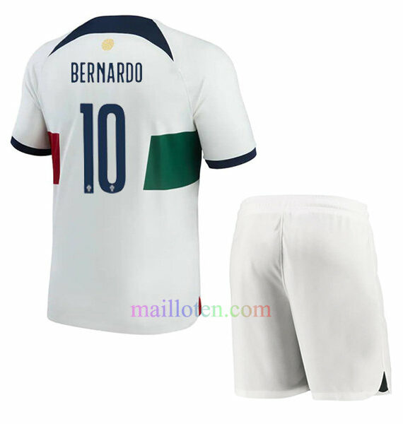#10 Bernardo Silva Portugal Away Kit Kids 2022/23 | Mailloten.com
