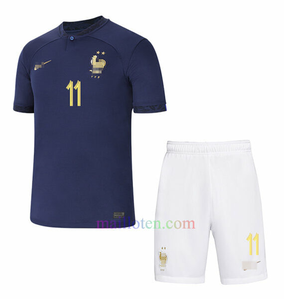 #11 Ousmane Dembélé France Home Kit Kids 2022/23 | Mailloten.com 2
