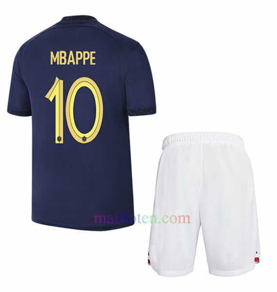 #10 Kylian Mbappé France Home Kit Kids 2022/23 | Mailloten.com