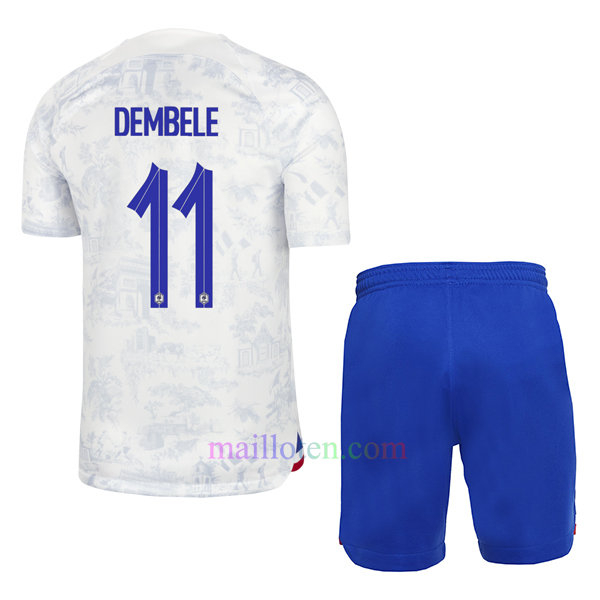 #11 Ousmane Dembélé France Away Kit Kids 2022/23 | Mailloten.com