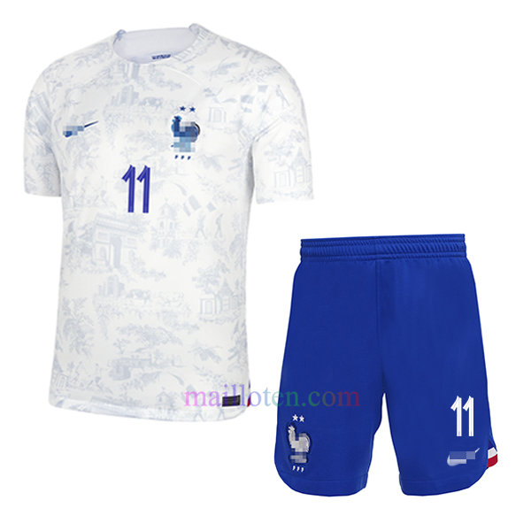 #11 Ousmane Dembélé France Away Kit Kids 2022/23 | Mailloten.com 2