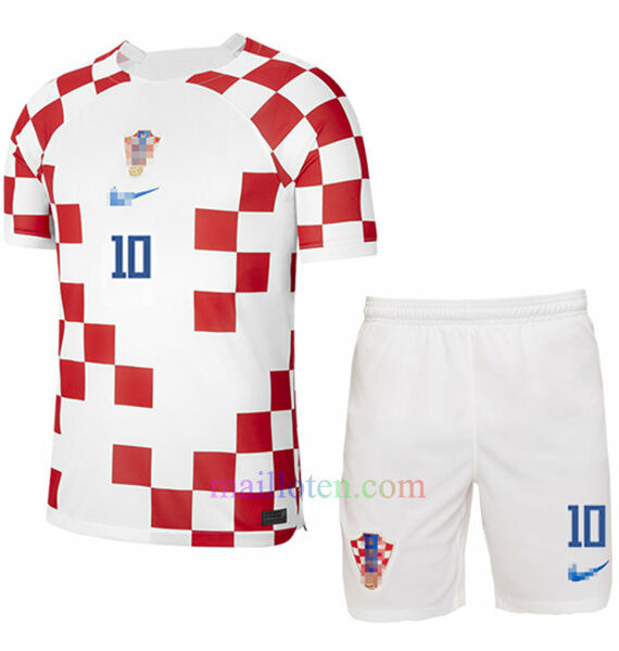 #10 Luka Modrić Croatia Home Kit Kids 2022/23 | Mailloten.com 2