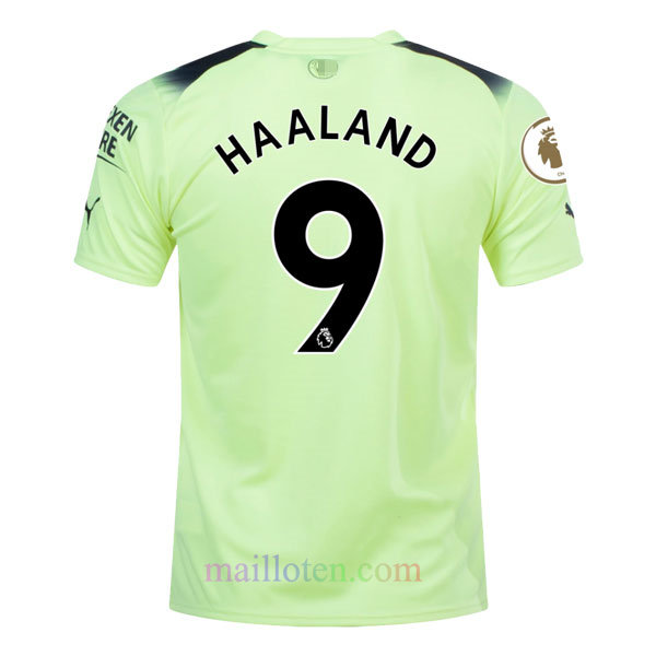 #9 Haaland Manchester City Third Kit Kids 2022/23 | Mailloten.com