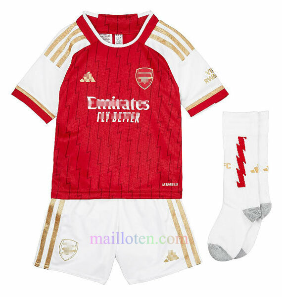 Arsenal Home Kit Kids 2023/24 | Mailloten.com